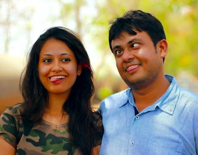 Niharicka Singh with her brother