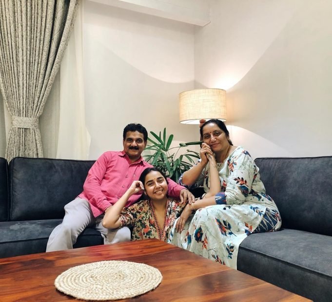 prajakta koli with her Mother and Father