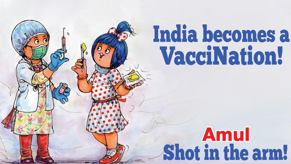Amul topical ad on COVID 19 Vaccination 1