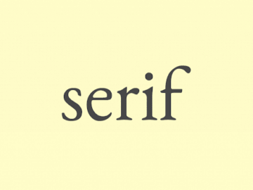 Serif front