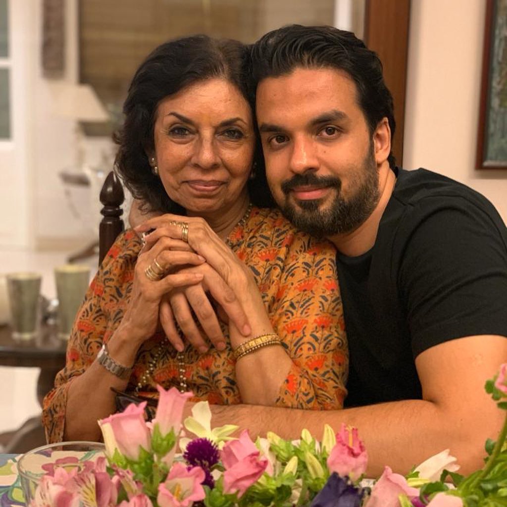 Gautam Kitchlu with his mother