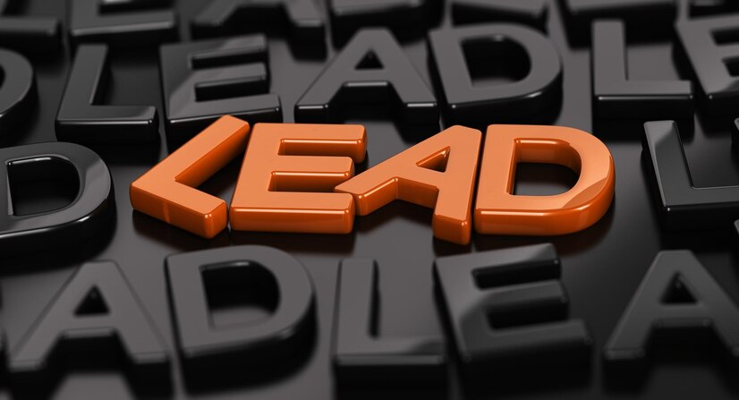 focus orange word lead with many black words around black background 3d concept illustration hot leads 556904 1662