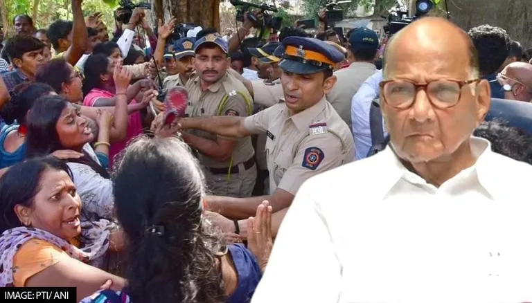 Striking MSRTC employees attempt to break into Sharad Pawar's home, 104 people arrested