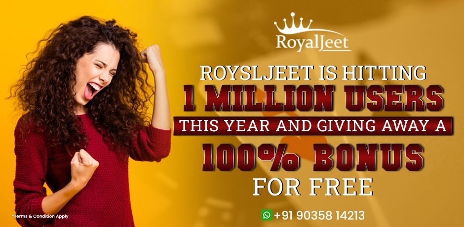 Royaljeet Hitting 1M+ user this IPL season Giving 100% Bonus to all