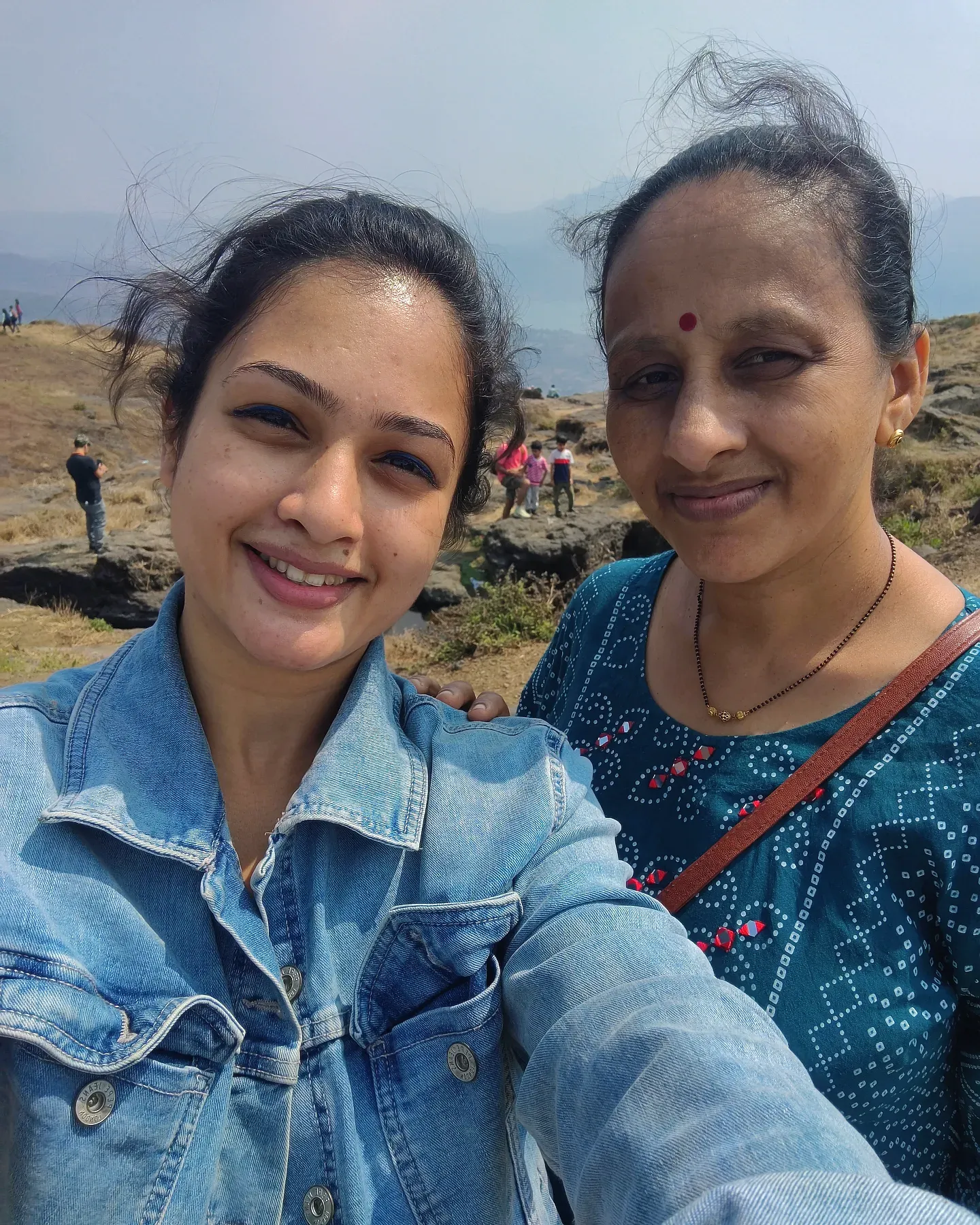 Girija Prabhu with her mother