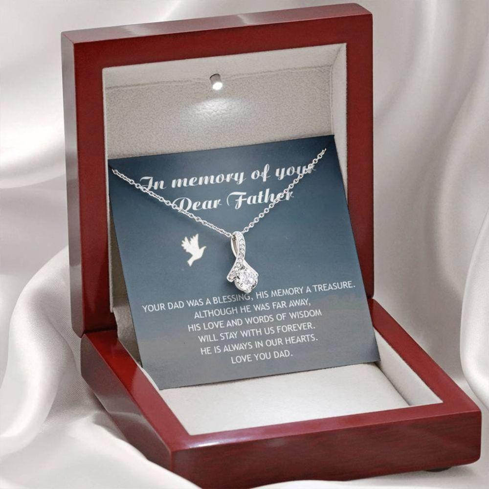 loss of father gift necklace condolence loss of dad gift mourning grieving passing sympathy gift dad memorial gift gift for daughter uY 1633668179