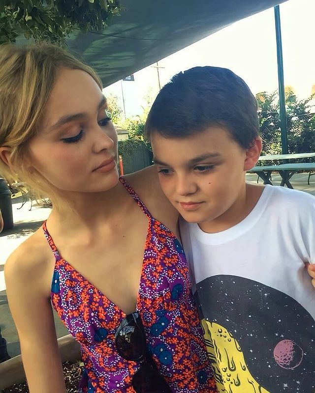 Jack Depp with his sister