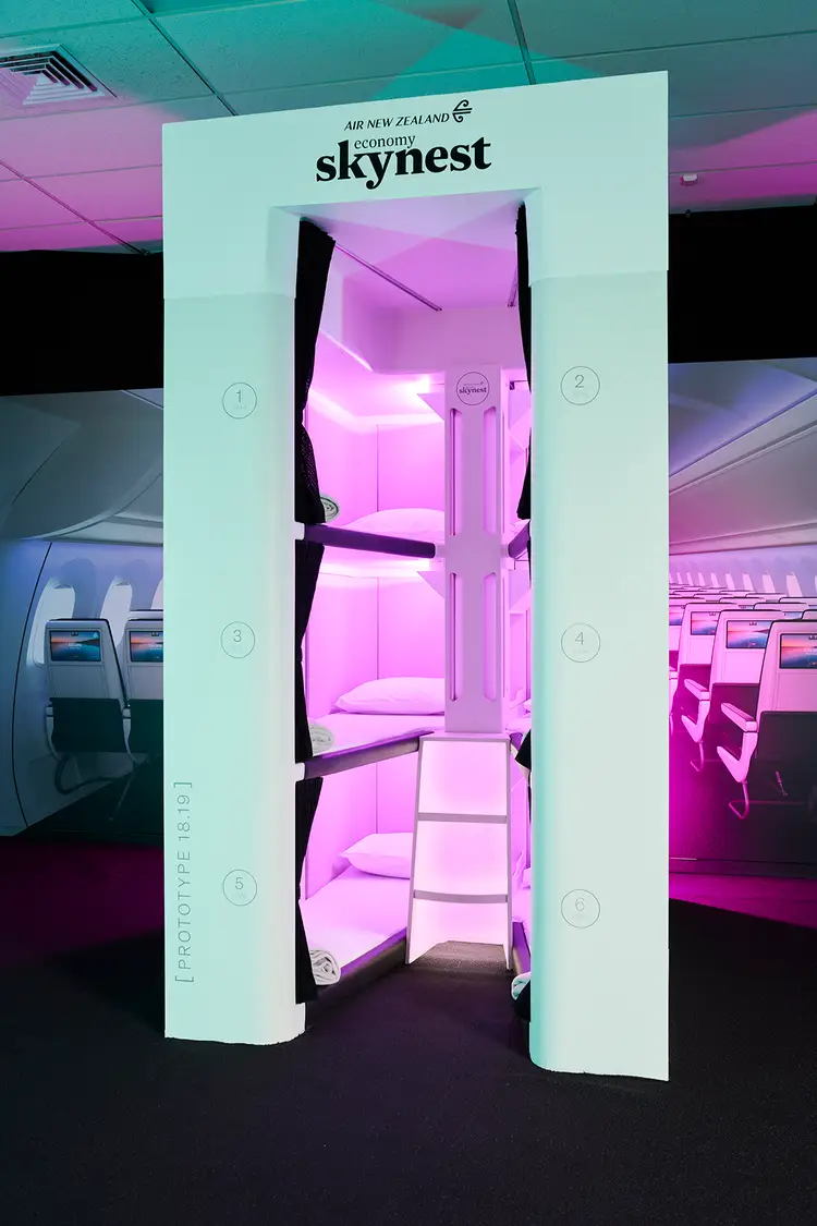 air new zealand pods in economy class
