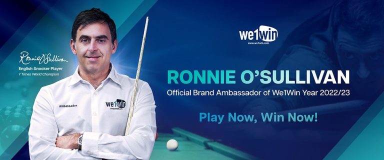 Play Live Blackjack at We1Win – brand ambassador Ronnie OSullivan