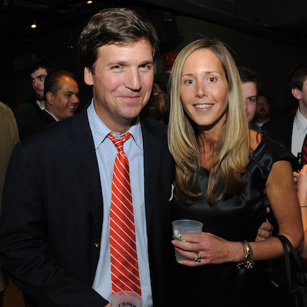 Tucker Carlson with his wife