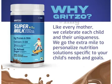 Best Healthy shake recipes for kids using Gritzo Super Milk Powder