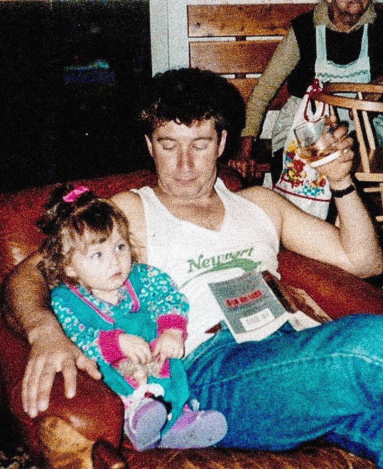 Childhood Picture of Stephanie Matto with her father