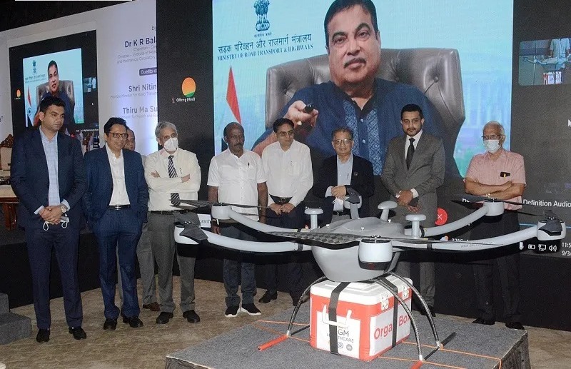 India’s first drone prototype for organ transportation unveiled by Nitin Gadkari