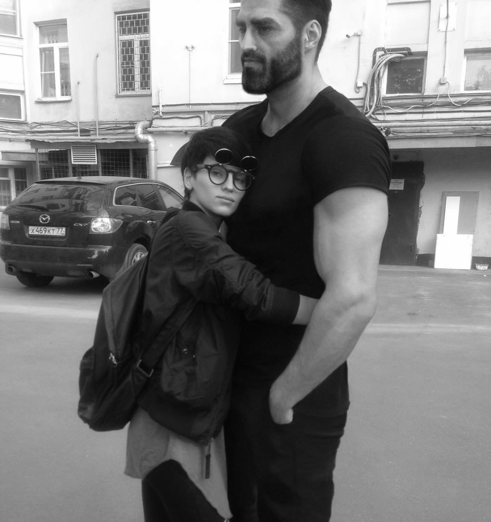 Ernest Khalimov with his friend