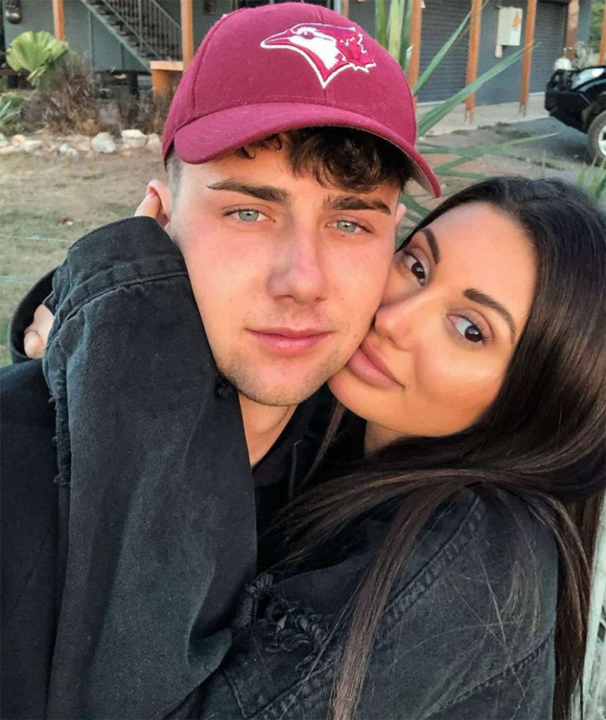 Francesca Farago with her boyfriend 