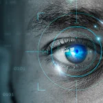 retinal biometrics technology with man s eye digital remix 53876 108518