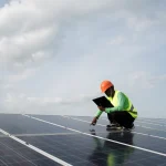 technician engineer checks maintenance solar cell panels 1150 4263