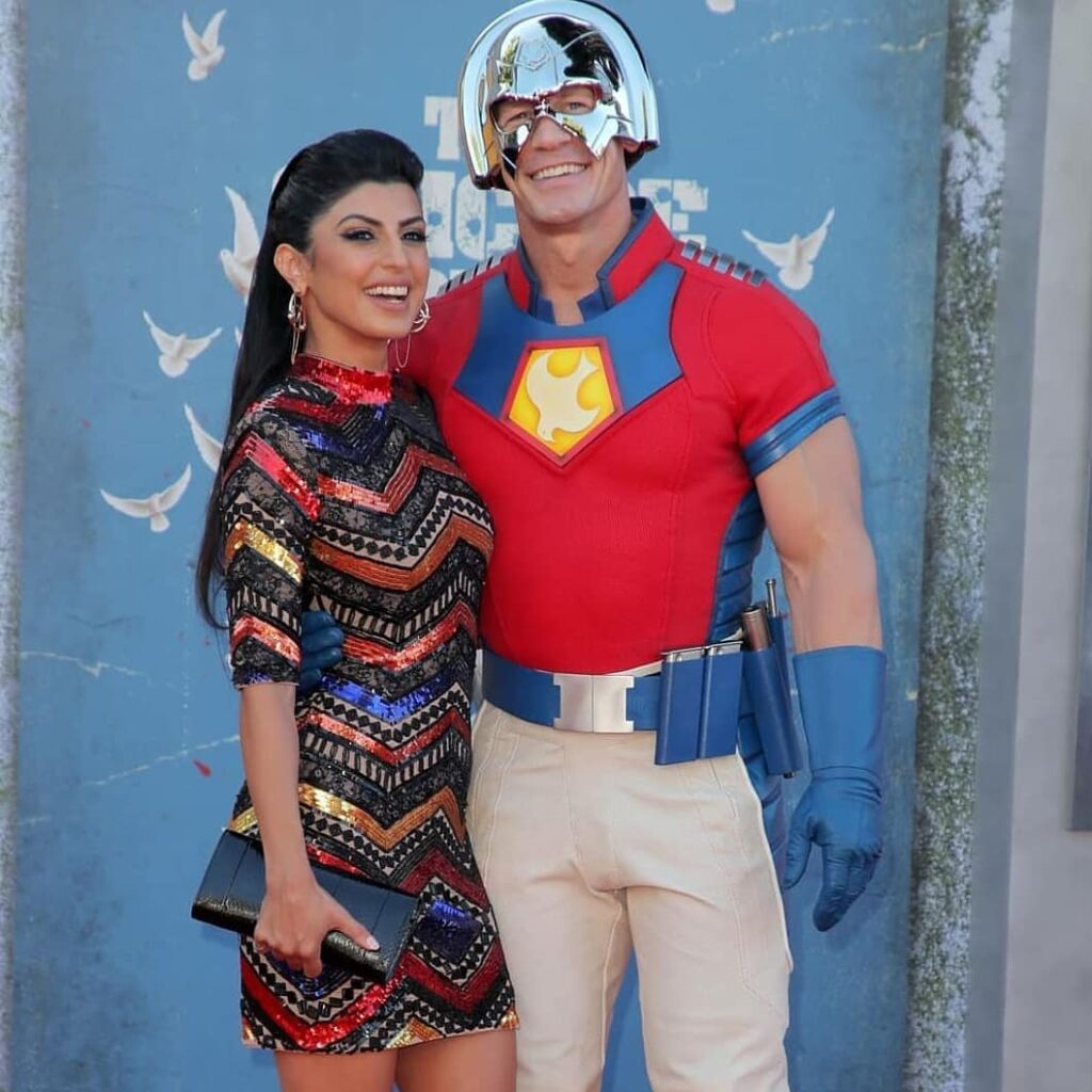 Shay Shariatzadeh with her husband John Cena on the red carpet