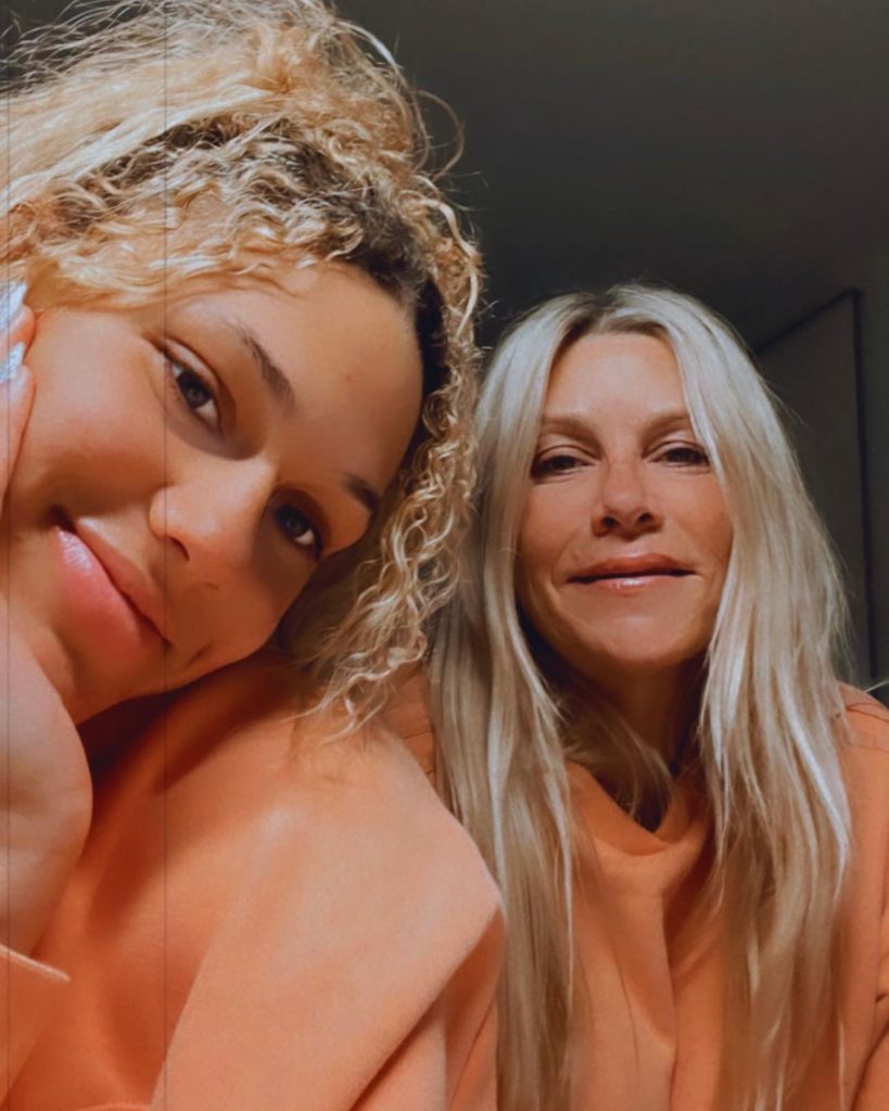 Trinity Rodman with her mother