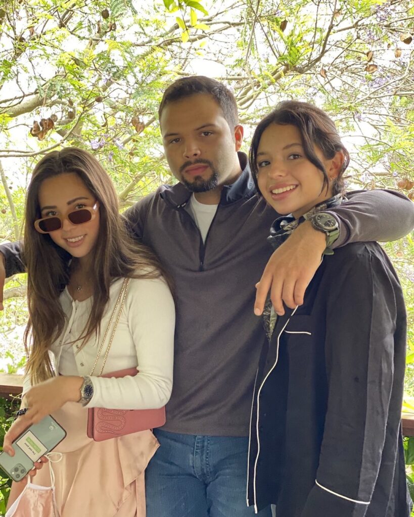 Angela Aguilar with her siblings