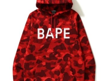 , red bape hoodie