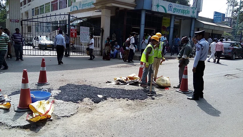 Bengaluru start-up PotHoleRaja repairing roads with recycled plastic