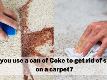 Can you use a can of Coke to get rid of stains on a carpet?