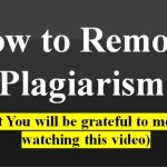 How to Remove Plagiarism From a Rejected Article?