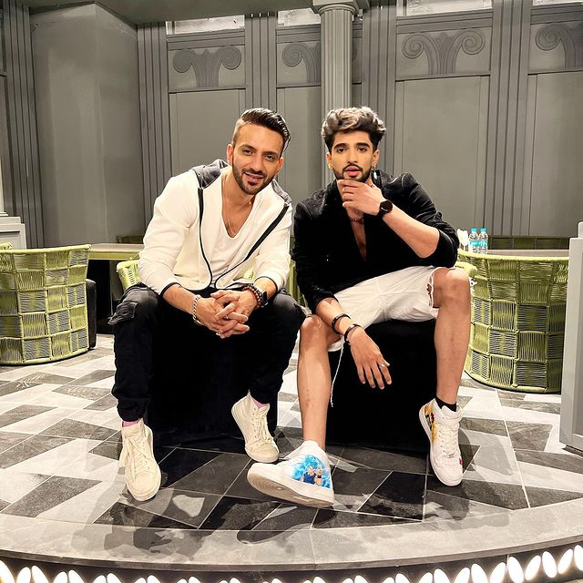 Zeeshan Khan with his friend
