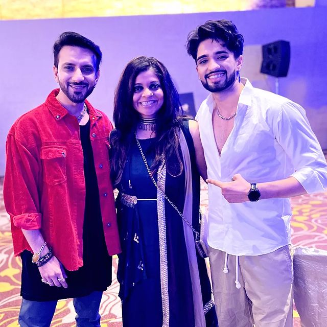Zeeshan Khan with his friends