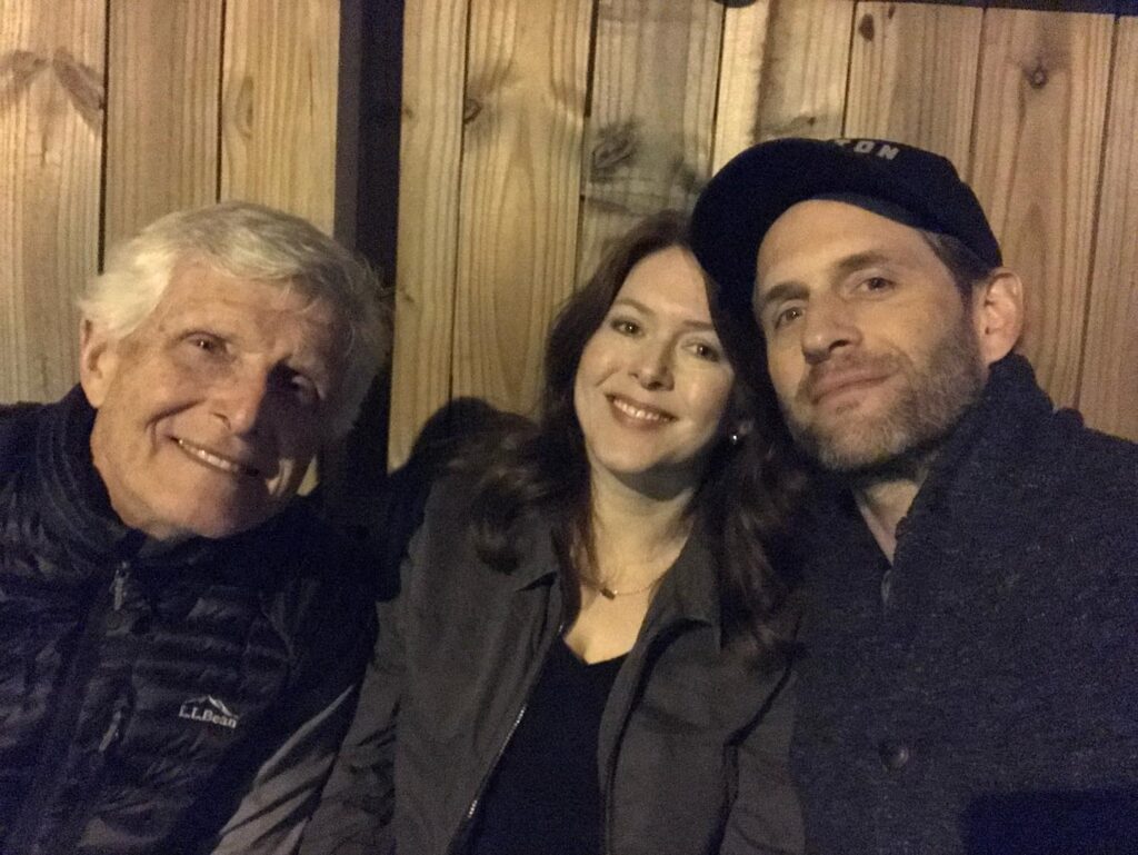 Glenn Howerton with his father and sister