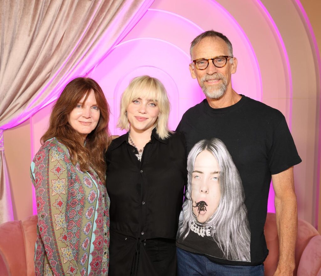Billie Eilish with her parents