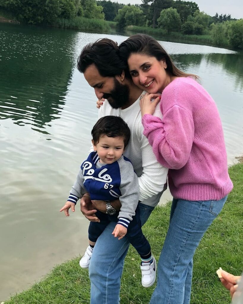 Saif Ali Khan with his family 