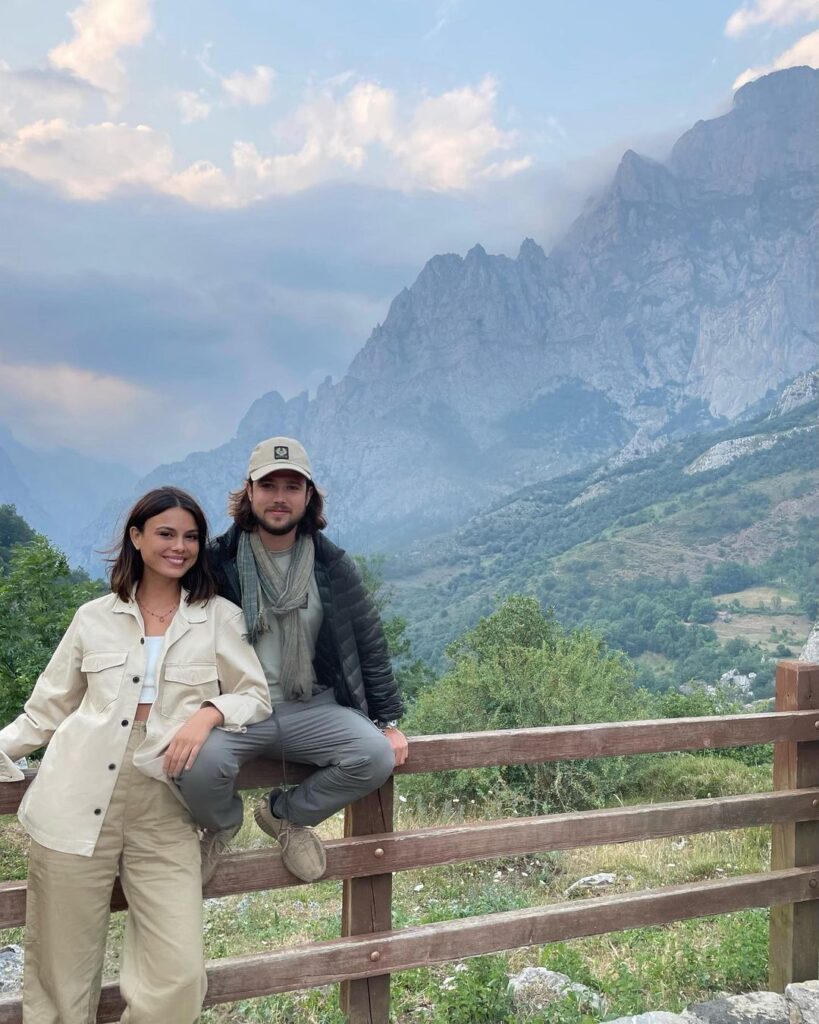 Nathalie Kelley with her husband 