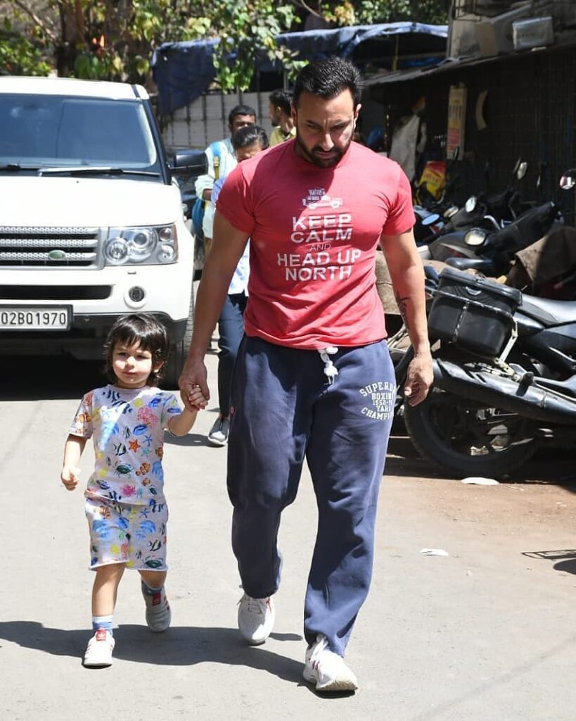 Saif Ali Khan with his son
