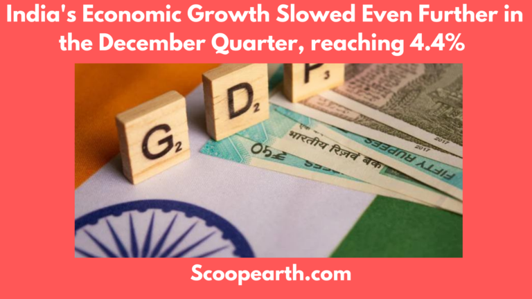 India's Economic Growth Slowed Even Further in the December Quarter, reaching 4.4% 