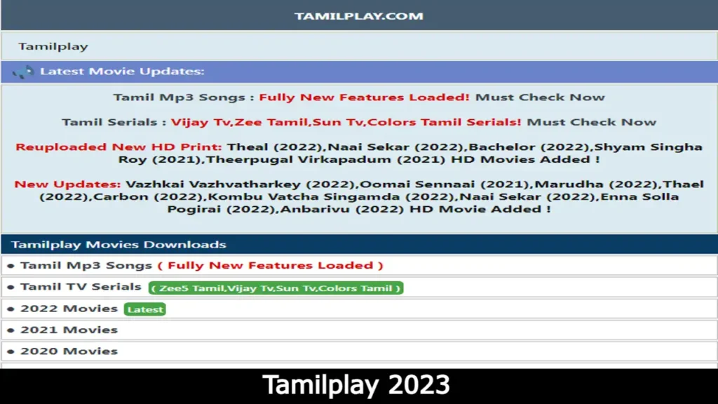 Tamilplay 2023 Tamil HD Movies image
