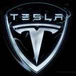 Black Tesla Logo