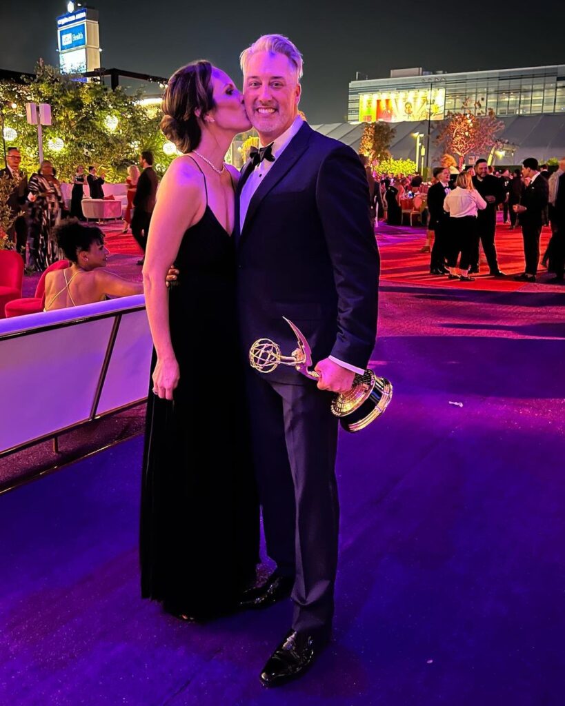 Annabeth Gish with her husband image
