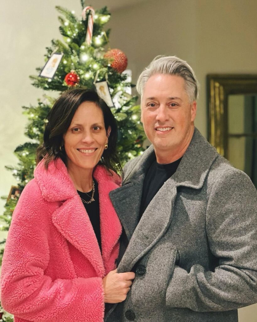 Annabeth Gish with her husband image