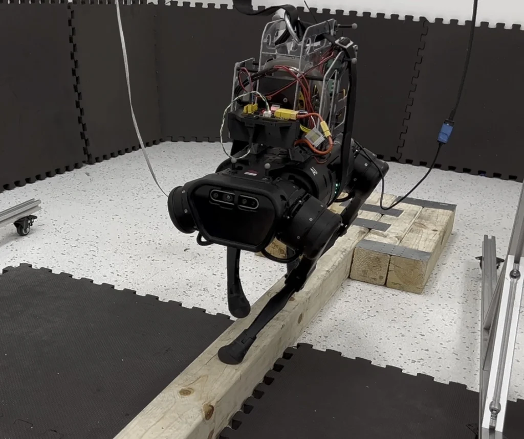 Robotics Institute build a dog to walk on a balance beam