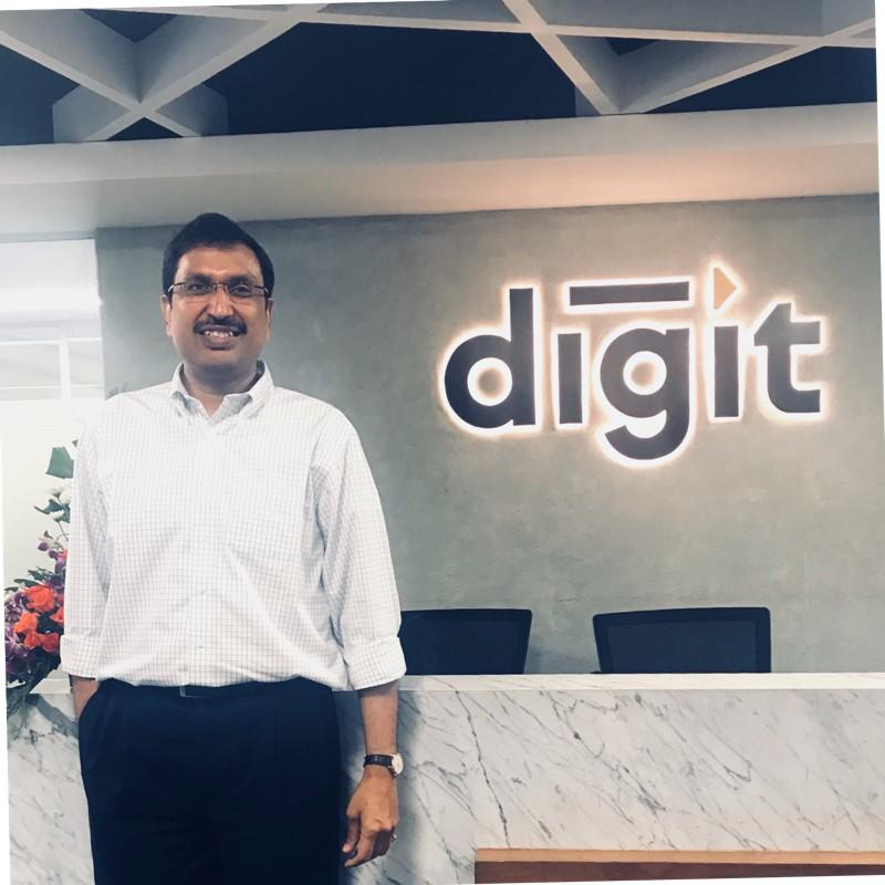 Digit Insurance is founded by kamesh goyal in 2016