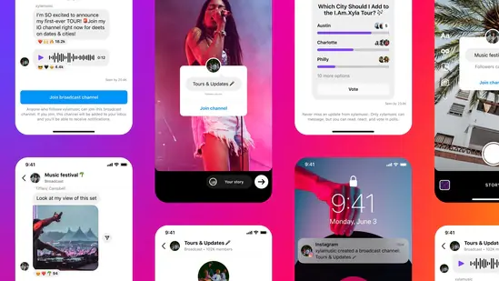The Channels features of Instagram are now available for global message broadcasting