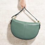 HelloPrettyBags: Embrace Elegance with the Semi-Moon Genuine Leather Saddle Bag – Autumn