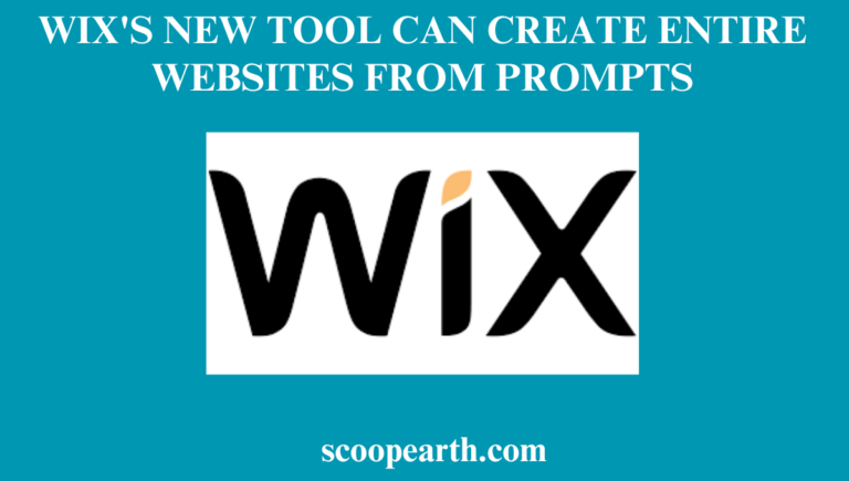 Wix is created a tool for website creation