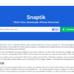 Snaptik: Expert Reviews and User Experiences (TikTok Video Downloader)