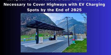 EV charging station at Europe