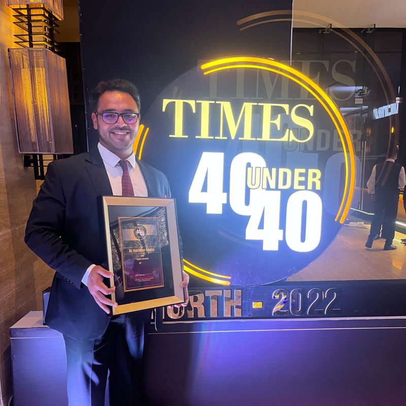 Honored by the Times of India with Times 40 under 40