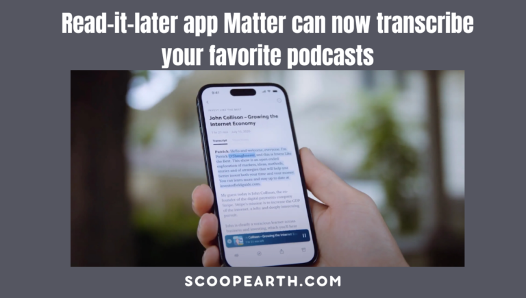 Read-it-later app Matter can now transcribe your favorite podcasts