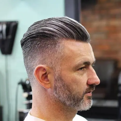 1 long top short side gray hairstyle
